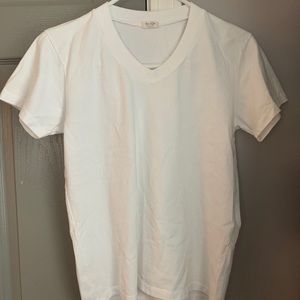 White V-Neck Tee
